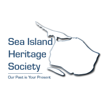 drawing of Sea Island - Sea Island Heritage Society logo